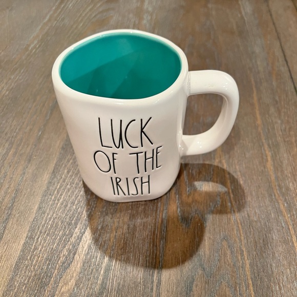 NEW! Rae Dunn “Luck of the Irish” mug with rainbow on other side! - Picture 2 of 4